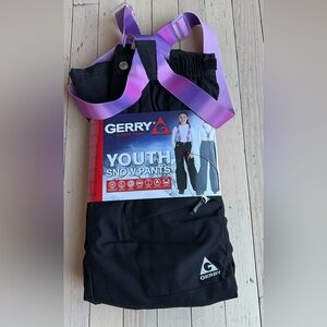 BRAND NEW IN PACKAGING GIRLS SNOW PANTS W/REMOVABLE/ADJUSTABLE SUSPENDERS